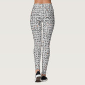 Leggings Noir blanc rouge Abstrait Motif chic (Dos)