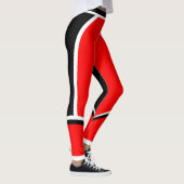 Leggings Noir blanc rouge (votre nom) (Droite)