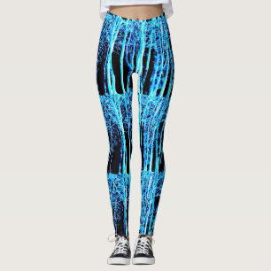 Leggings noir bleu de forêt de nuit