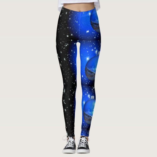 Leggings noir/bleu de vacances de Thunder_Cove de ciel (Devant)