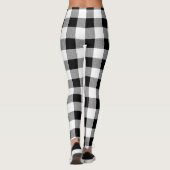 Leggings Noir Buffalo Plaid Motif Noël (Dos)