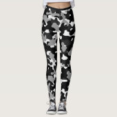Leggings noir camouflage (Devant)