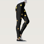 Leggings Noir chic de confettis de feuille d'or (Droite)
