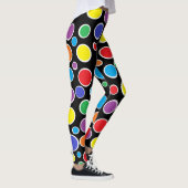 Leggings Noir coloré de pois (Droite)