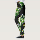Leggings noir de fleurs blanches (Gauche)
