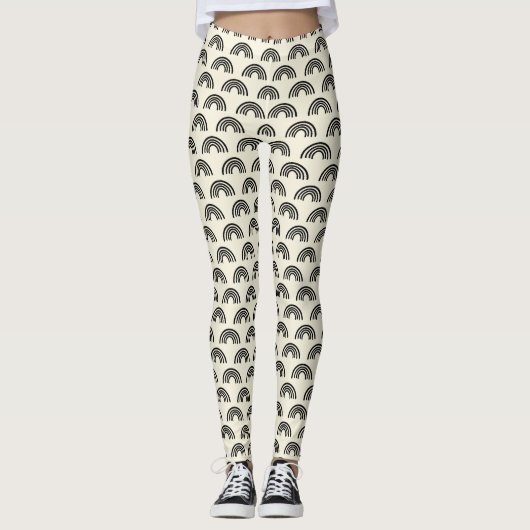 Leggings Noir et beige (Devant)