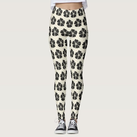 Leggings Noir et beige (Devant)