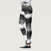 Leggings Noir et blanc Abstrait Illusion Art moderne (Gauche)