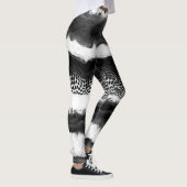 Leggings Noir et blanc Abstrait Illusion Art moderne (Droite)