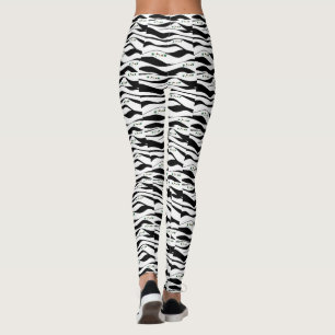 Leggings Noir et blanc contemporain