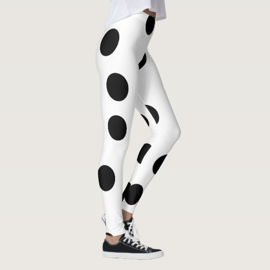 Leggings noir_et_blanc_dalmatien_spot_motif (Droite)