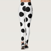 Leggings noir_et_blanc_dalmatien_spot_motif (Dos)