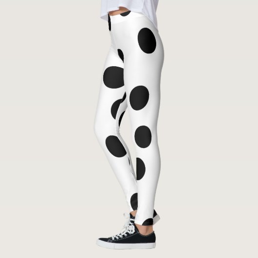 Leggings noir_et_blanc_dalmatien_spot_motif (Gauche)