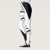 Leggings Noir et blanc féminin (Gauche)
