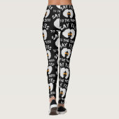 Leggings Noir et blanc Gros afro dire oui (Dos)