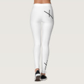 Leggings Noir et Blanc Minimal Créatif X Arts Urbains (Dos)