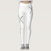Leggings Noir et Blanc Minimal Créatif X Arts Urbains (Devant)
