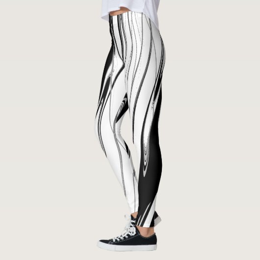 Leggings Noir et blanc moderne (Gauche)