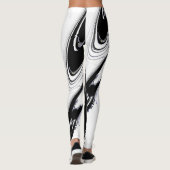 Leggings Noir et blanc moderne (Dos)