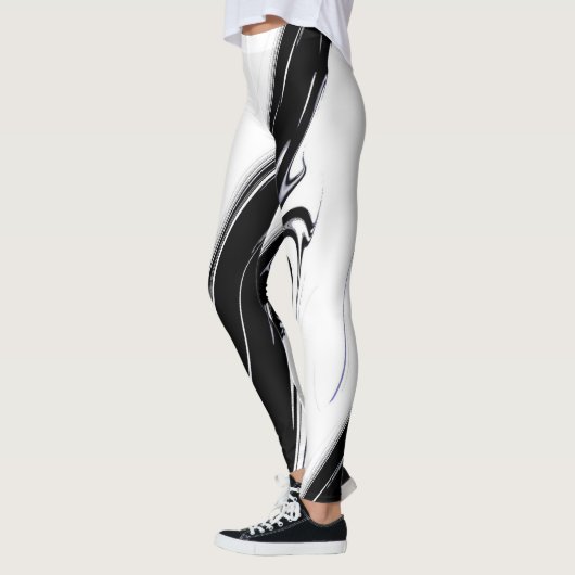 Leggings Noir et blanc moderne (Gauche)