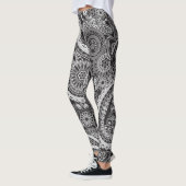 Leggings Noir et blanc paisley (Gauche)