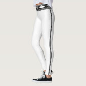 Leggings Noir et blanc rayé (Gauche)