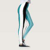 Leggings Noir et blanc turquoise (Droite)