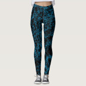 Leggings Noir et bleu électrique (Devant)