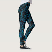 Leggings Noir et bleu électrique (Droite)