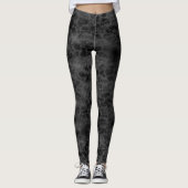 Leggings Noir et Gris Smoky Motté Motif (Devant)
