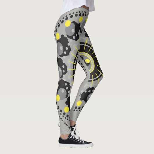 Leggings Noir et jaune (Droite)