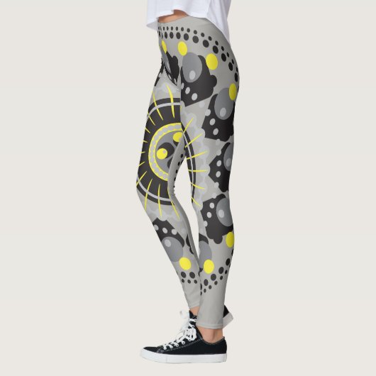 Leggings Noir et jaune (Gauche)