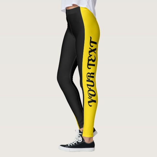 Leggings Noir et jaune (Gauche)