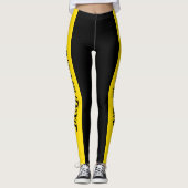 Leggings Noir et jaune (Devant)