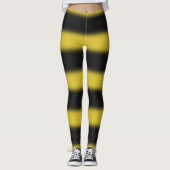 Leggings Noir et jaune Abeille-Comme des guêtres de motif (Devant)