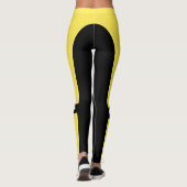 Leggings Noir Et Jaune Attrayant (Dos)