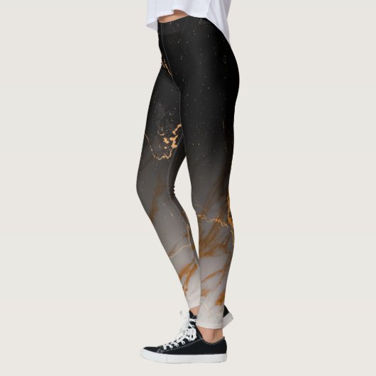 Leggings Noir et Marbre blanc (Gauche)