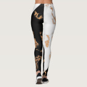Leggings Noir et Marbre blanc (Dos)
