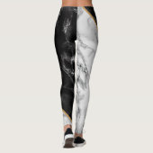 Leggings noir et Marbre blanc Votre lettre (Dos)