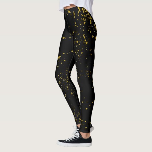 Leggings noir et or (Gauche)