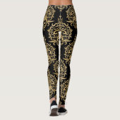 Leggings Noir et or Dressage Damask (Dos)