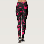 Leggings Noir et rose legger une nouvelle mode legger noir (Dos)