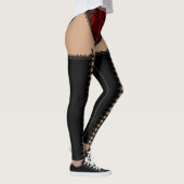 Leggings Noir et rouge lacez (Droite)