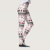 Leggings noir et rouge, motif de mode (Droite)
