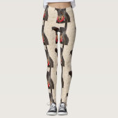 Leggings noir et rouille miniature (Devant)