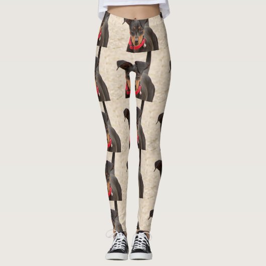 Leggings noir et rouille miniature (Devant)