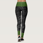Leggings Noir Et Vert (Dos)