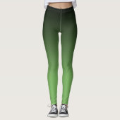 Leggings Noir et vert Bouddha dégradé (Devant)