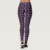 Leggings Noir et Violet Moderne (Dos)
