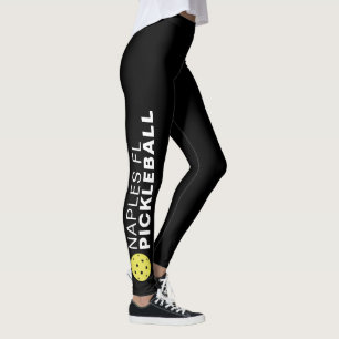 Leggings Noir fait sur commande sportif de nom d'équipe de